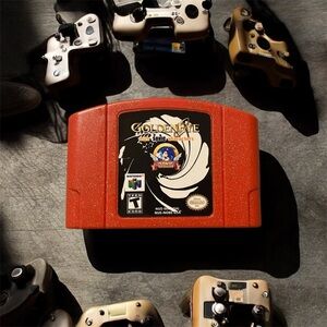 GoldenEye with Sonic Characters Red Game Cartridge